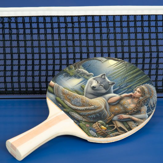 Moonlit Betovering in het Mystic Forest Tafeltennisbatje (Insitu)