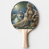 Moonlit Betovering in het Mystic Forest Tafeltennisbatje (Voorkant)