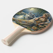 Moonlit Betovering in het Mystic Forest Tafeltennisbatje (Voorkant Gekanteld)