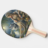 Moonlit Betovering in het Mystic Forest Tafeltennisbatje (Zijkant)