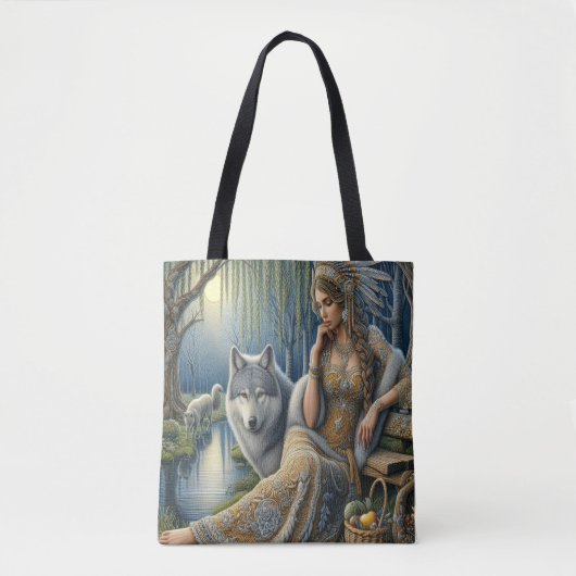 Moonlit Betovering in het Mystic Forest Tote Bag (Voorkant)