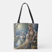 Moonlit Betovering in het Mystic Forest Tote Bag (Achterkant)