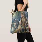 Moonlit Betovering in het Mystic Forest Tote Bag (Dichtbij)