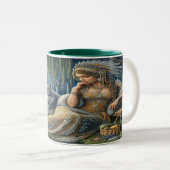 Moonlit Betovering in het Mystic Forest Tweekleurige Koffiemok (Voorkant rechts)