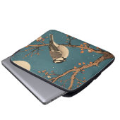 Moonlit Bird Blossom - Computercase Laptop Sleeve (Voorkant onderkant)