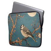 Moonlit Bird Blossom - Computercase Laptop Sleeve (Voorkant Links)