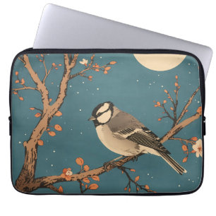 Moonlit Bird Blossom - Computercase Laptop Sleeve