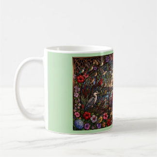 Moonlit Birds Garden Art Coffee Mug, 11 oz Koffiemok