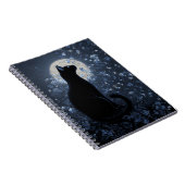 Moonlit Black Cat Notitieboek (Rechterzijde)