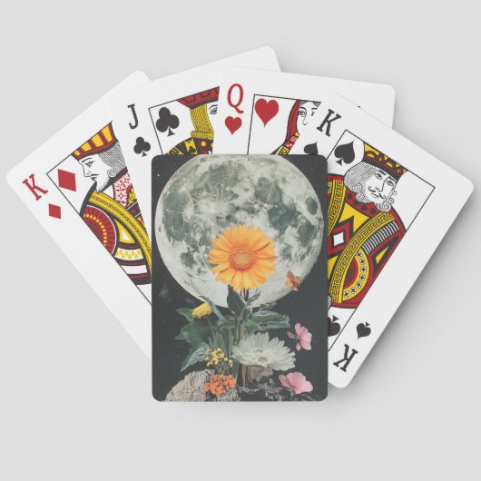 Moonlit bloeit over rustieke charme (2) pokerkaarten (Achterkant)