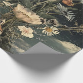 Moonlit bloeit over rustieke charme cadeaupapier (Hoek)