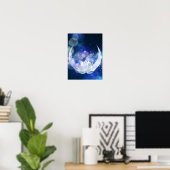 Moonlit Bloom Poster (Thuiskantoor)