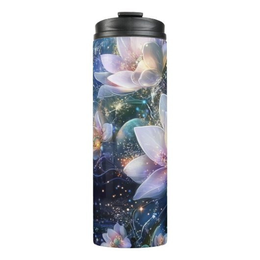 Moonlit Blooms: Enchanted Waters Tumbler Thermosbeker (Voorkant)