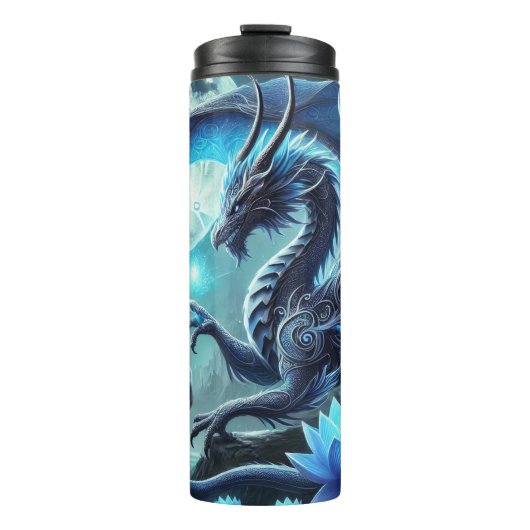 Moonlit Blue Dragon Realm Thermosbeker (Voorkant)