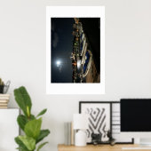 Moonlit Boats Poster (Thuiskantoor)