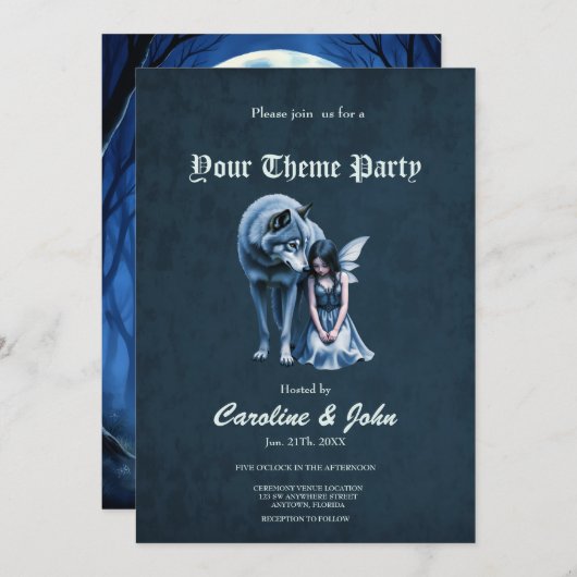 Moonlit Bond – The Wolf and the Gothic Fairy.   Kaart (Voorkant / Achterkant)