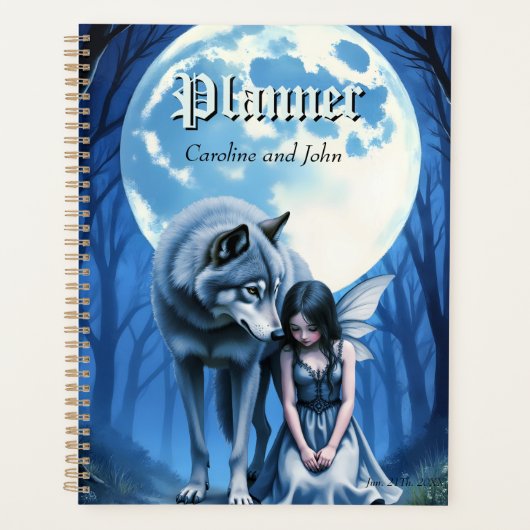 Moonlit Bond – The Wolf and the Gothic Fairy.   Planner (Voorkant)