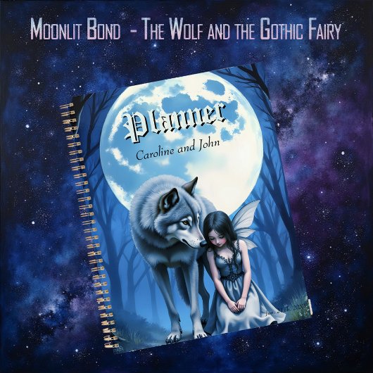 Moonlit Bond – The Wolf and the Gothic Fairy. Planner