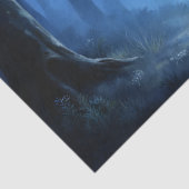 Moonlit Bond – The Wolf and the Gothic Fairy. Tissuepapier (Detail)
