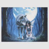 Moonlit Bond – The Wolf and the Gothic Fairy. Tissuepapier (Voorkant)
