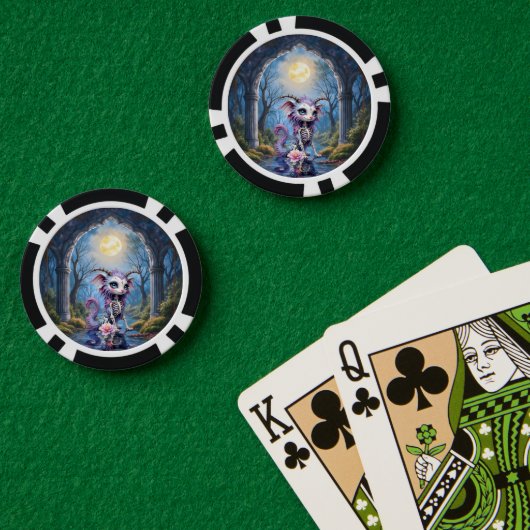 Moonlit Bones – Bewaker van Vergeten Dromen. Poker Chips (Pokertafel (Dubbel))