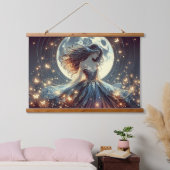 Moonlit Butterfly Enchantress Fantasy Hangend Wandkleed (Slaapkamer)
