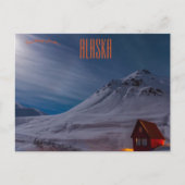 Moonlit Cabin in Alaska Briefkaart (Voorkant)