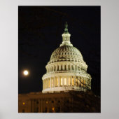 Moonlit Capital Dome Poster (Voorkant)