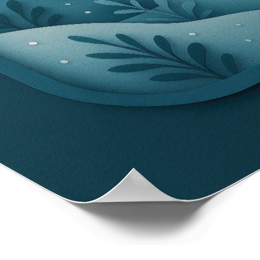 Moonlit Cardinal in Winter Forest Poster (Hoek)