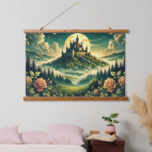 "Moonlit Castle Dreamscape" Betoverd Hangend Wandkleed (Slaapkamer)