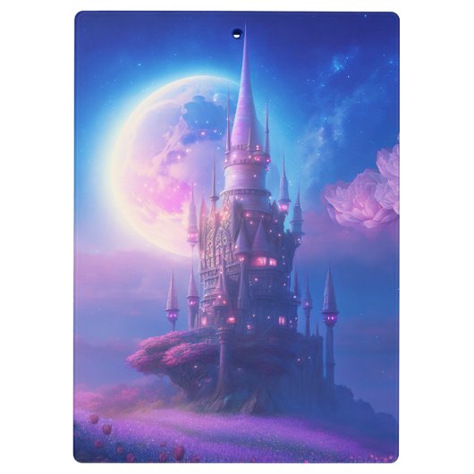 Moonlit Castle dromen Klembord (Achterkant)