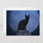 Moonlit Cat Briefkaart (Voorkant / Achterkant)