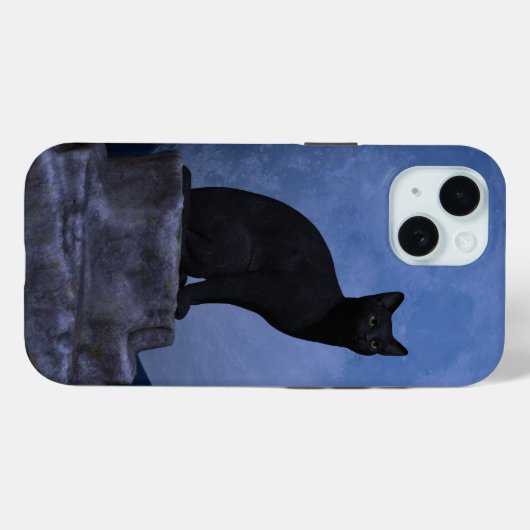 Moonlit Cat Case-Mate iPhone Case (Achterkant (horizontaal))