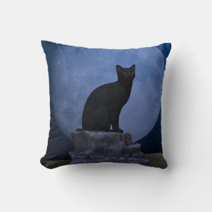 Moonlit Cat Kussen