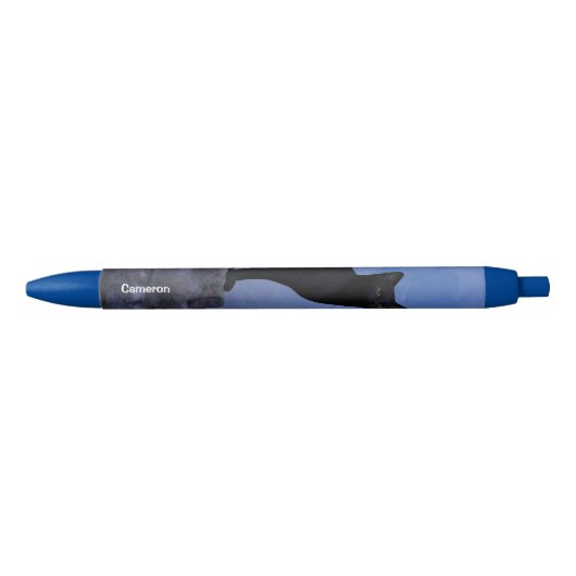 Moonlit Cat Zwarte Inkt Pen (Voorkant)