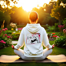 Moonlit Cherry Blossom Cat Soccer for japaness art Hoodie