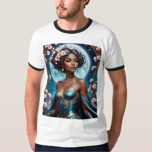 Moonlit Cherry Blossom Fantasy T-shirt