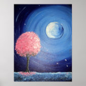 Moonlit Cherry Blossom Poster (Voorkant)