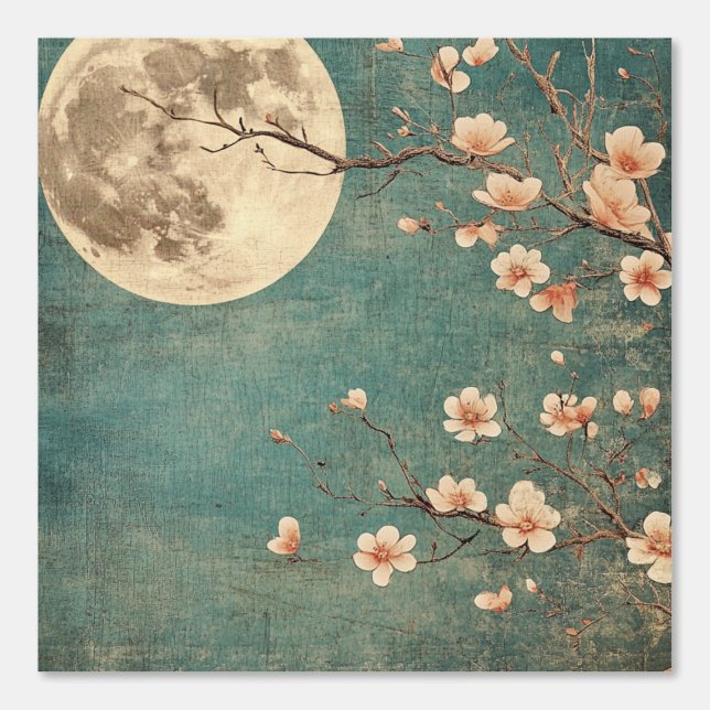 Moonlit Cherry Blossom Serenity Behang (Voorkant)