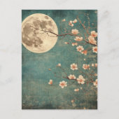 Moonlit Cherry Blossom Serenity Briefkaart (Voorkant)