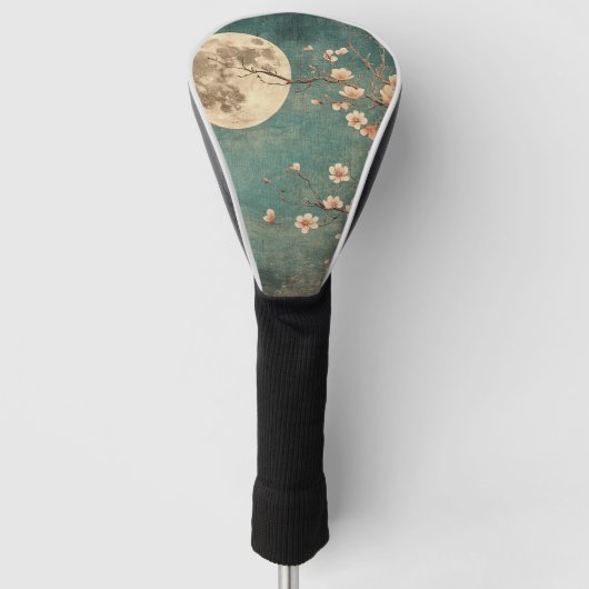 Moonlit Cherry Blossom Serenity Golfheadcover (Voorkant)