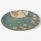 Moonlit Cherry Blossom Serenity Papieren Bordje (Gekanteld)