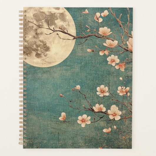 Moonlit Cherry Blossom Serenity Planner (Voorkant)