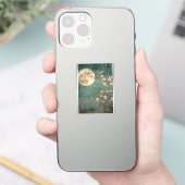 Moonlit Cherry Blossom Serenity Sticker (Telefoon)