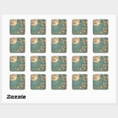 Moonlit Cherry Blossom Serenity Vierkante Sticker (Vel)