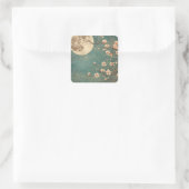 Moonlit Cherry Blossom Serenity Vierkante Sticker (Tas)