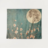 Moonlit Cherry Blossom Serenity Wandkleed (Voorkant (horizontaal))