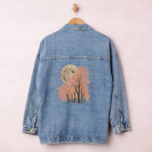 Moonlit Cherry Blossom Trees Art Women's Jacket (Hangar)