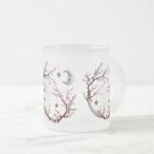 Moonlit Cherry Blossoms – Elegant Matglas Koffiemok (Voorkant rechts)