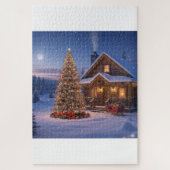 Moonlit Christmas Eve-Cozy Puzzle Scene Legpuzzel (Verticaal)